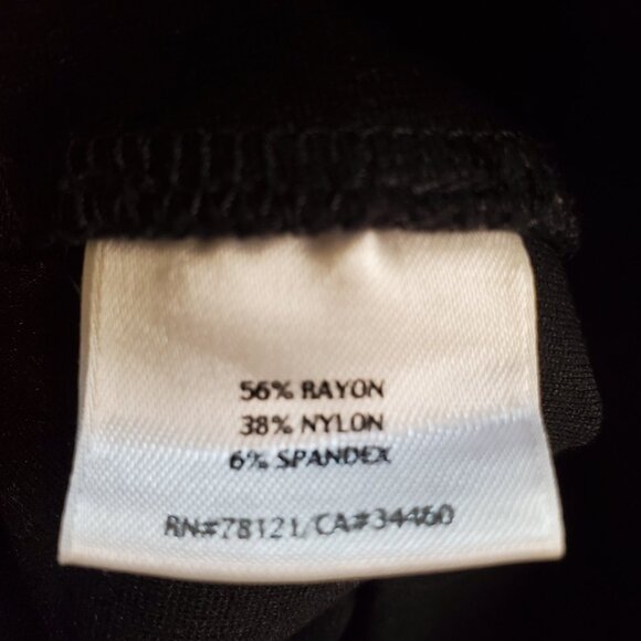 EILEEN FISHER SZ L Women's Pull-on Stretch Straight Leg Pants in Black - Picture 4 of 6